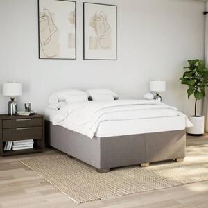 VidaXL Σκελετός Κρεβατιού Χωρίς Στρώμα Taupe 160x200 εκ. Υφασμάτινο