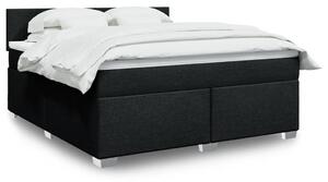 VidaXL Κρεβάτι Boxspring με Στρώμα Μαύρο 180x200 εκ. Υφασμάτινο