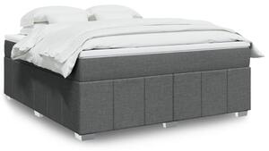 VidaXL Κρεβάτι Boxspring με Στρώμα Σκούρο Γκρι 180x200 εκ Υφασμάτιν