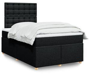 VidaXL Κρεβάτι Boxspring με Στρώμα Μαύρο 120x190 εκ. Υφασμάτινο