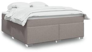 VidaXL Κρεβάτι Boxspring με Στρώμα Taupe 180x200 εκ. Υφασμάτινο