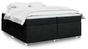 VidaXL Κρεβάτι Boxspring με Στρώμα Μαύρο 200x200 εκ. Υφασμάτινο