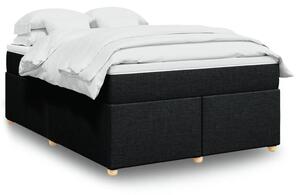 VidaXL Κρεβάτι Boxspring με Στρώμα Μαύρο 160x200 εκ. Υφασμάτινο