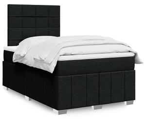 VidaXL Κρεβάτι Boxspring με Στρώμα Μαύρο 120x190 εκ. Υφασμάτινο