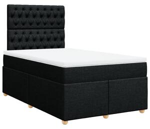 VidaXL Κρεβάτι Boxspring με Στρώμα Μαύρο 120x200 εκ. Υφασμάτινο