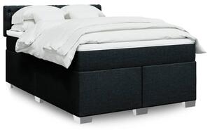 VidaXL Κρεβάτι Boxspring με Στρώμα Μαύρο 160x200 εκ. Υφασμάτινο