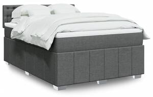 VidaXL Κρεβάτι Boxspring με Στρώμα Σκούρο Γκρι 140x200 εκ Υφασμάτινο