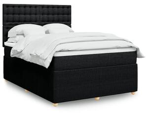 VidaXL Κρεβάτι Boxspring με Στρώμα Μαύρο 160x200 εκ. Υφασμάτινο