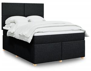 VidaXL Κρεβάτι Boxspring με Στρώμα Μαύρο 160x200 εκ. Υφασμάτινο