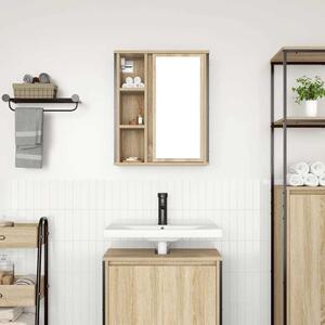 VidaXL Ντουλάπι Μπάνιου με Καθρέφτη Sonoma δρυς 50x21x60 εκ