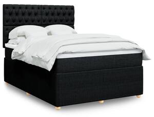 VidaXL Κρεβάτι Boxspring με Στρώμα Μαύρο 160x200 εκ. Υφασμάτινο