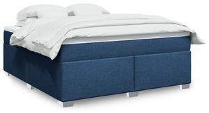 VidaXL Κρεβάτι Boxspring με Στρώμα Μπλε 180x200 εκ. Υφασμάτινο