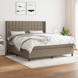 VidaXL Κρεβάτι Boxspring με Στρώμα Taupe 180x200 εκ. Υφασμάτινο