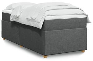 VidaXL Κρεβάτι Boxspring με Στρώμα Σκούρο Γκρι 90x200 εκ. Υφασμάτινο