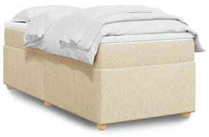 VidaXL Κρεβάτι Boxspring με Στρώμα Κρεμ 90x200 εκ.Υφασμάτινο