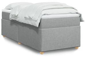 VidaXL Κρεβάτι Boxspring με Στρώμα Ανοιχτό Γκρι 100x200 εκ. Υφασμάτινο