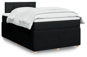 VidaXL Κρεβάτι Boxspring με Στρώμα Μαύρο 120x190 εκ. Υφασμάτινο