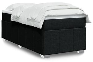 VidaXL Κρεβάτι Boxspring με Στρώμα Μαύρο 90x190 εκ.Υφασμάτινο