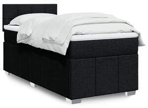 VidaXL Κρεβάτι Boxspring με Στρώμα Μαύρο 80 x 200 εκ. Υφασμάτινο