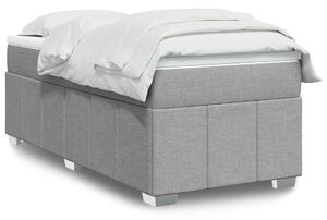 VidaXL Κρεβάτι Boxspring με Στρώμα Ανοιχτό Γκρι 80x200 εκ. Υφασμάτινο