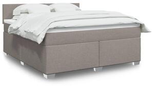 VidaXL Κρεβάτι Boxspring με Στρώμα Taupe 180x200 εκ. Υφασμάτινο