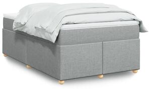 VidaXL Κρεβάτι Boxspring με Στρώμα Ανοιχτό Γκρι 120x190 εκ. Υφασμάτινο