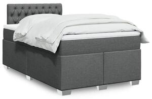 VidaXL Κρεβάτι Boxspring με Στρώμα Σκούρο Γκρι 120x200 εκ. Υφασμάτινο