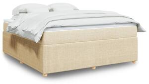 VidaXL Κρεβάτι Boxspring με Στρώμα Κρεμ 180x200 εκ. Υφασμάτινο