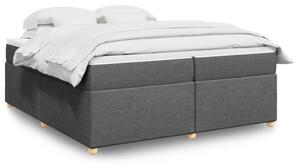 VidaXL Κρεβάτι Boxspring με Στρώμα Σκούρο Γκρι 200x200 εκ. Υφασμάτινο