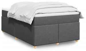 VidaXL Κρεβάτι Boxspring με Στρώμα Σκούρο Γκρι 120x200 εκ. Υφασμάτινο