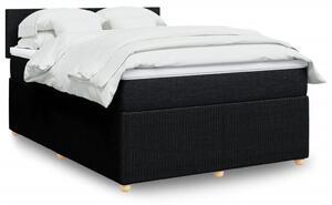 VidaXL Κρεβάτι Boxspring με Στρώμα Μαύρο 160x200 εκ. Υφασμάτινο