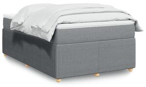 VidaXL Κρεβάτι Boxspring με Στρώμα Ανοιχτό Γκρι 120x190 εκ. Υφασμάτινο