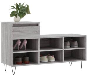 VidaXL Παπουτσοθήκη Γκρι Sonoma 102x36x60 εκ. από Επεξεργασμένο Ξύλο