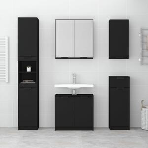 VidaXL Ντουλάπι Μπάνιου Επιτοίχιο Μαύρο 32 x 20 x 67 εκ