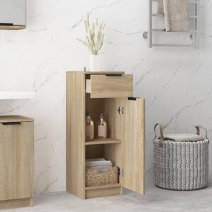 VidaXL Ντουλάπι Μπάνιου Sonoma Δρυς 32x34x90 εκ. Επεξεργασμένο Ξύλο