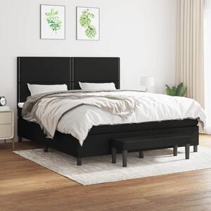 VidaXL Κρεβάτι Boxspring με Στρώμα Μαύρο 180x200 εκ. Υφασμάτινο