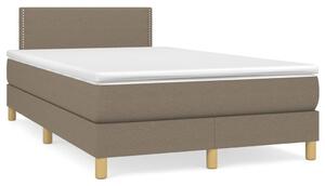 VidaXL Κρεβάτι Boxspring με Στρώμα Taupe 120x190 εκ. Υφασμάτινο