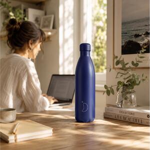 Mπουκάλι Θερμός Chilly's με χωρητικότητα 750ml και διατήρηση θερμοκρασίας 12h ζεστό / 24h κρύο - Blue
