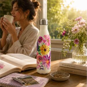 Μπουκάλι Θερμός Original Emma Bridgewater Chilly's με χωρητικότητα 500ml και διατήρηση θερμοκρασίας 12h ζεστό / 24h κρύο - Garden Flowers