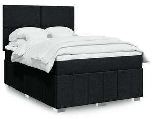 VidaXL Κρεβάτι Boxspring με Στρώμα Μαύρο 160x200 εκ. Υφασμάτινο