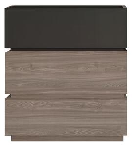 VANITY Συρταριέρα, με 3 Συρτ. Αποχρώσεων Sonoma Oak & Grey, με Αποσπώμενα χρωματικά Μέρη 60x40x66cm