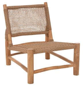 ΚΑΡΕΚΛΑ LONDER HM5986 ΞΥΛΟ TEAK ΣΕ ΦΥΣΙΚΟ ΚΑΙ ΣΥΝΘΕΤΙΚΟ RATTAN 63x77x77Υεκ