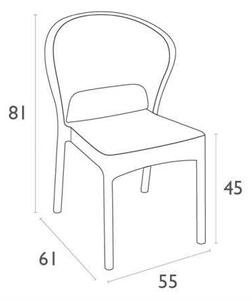 Καρέκλα πολυπροπυλένιου Daytona Καφέ