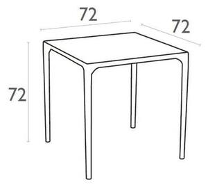 Τραπέζι Thermoplastic Injection Mango 72x72 Λευκό