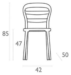 Καρέκλα Bibi Πολυπροπυλένιο-Ακρυλική Κάθισμα Μαύρο-Πλάτη Διάφανη