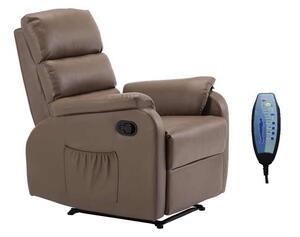 Πολυθρόνα Relax Massage COMFORT Pu Cappuccino 79x97x101cm