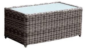 Τραπέζι Σαλονιού 100x50x45cm ARIZONA ALU/Wicker Grey Brown