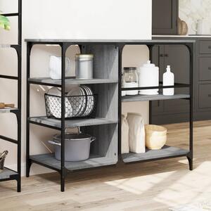 VidaXL Τρόλεϊ Κουζίνας Sonoma Γκρι 100x45x89,5 εκ. Επεξεργασμένο Ξύλο
