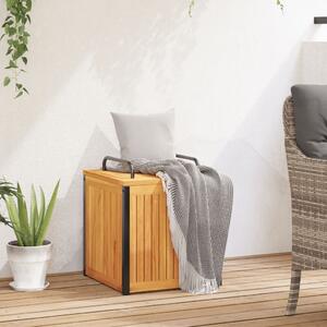 VidaXL Κουτί Μαξιλαριών Εξ. Χώρου 45x45x45/53 εκ. Μασίφ Ακακία/Ατσάλι