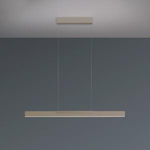BOPP Bopp LED κρεμαστό φωτιστικό Nano 2.0, μήκος 100 cm, γκρι-καφέ, μέταλλο, ρυθμιζόμενος, Μπεζ, Σαλόνι / τραπεζαρία, Αλουμίνιο, σύγχρονο